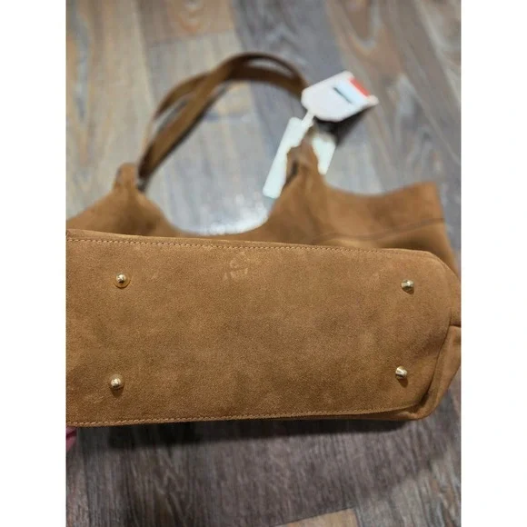Divina Firenze Brown Suede Leather Tote Bag Made in Italy New with Tags - Picture 2 of 7